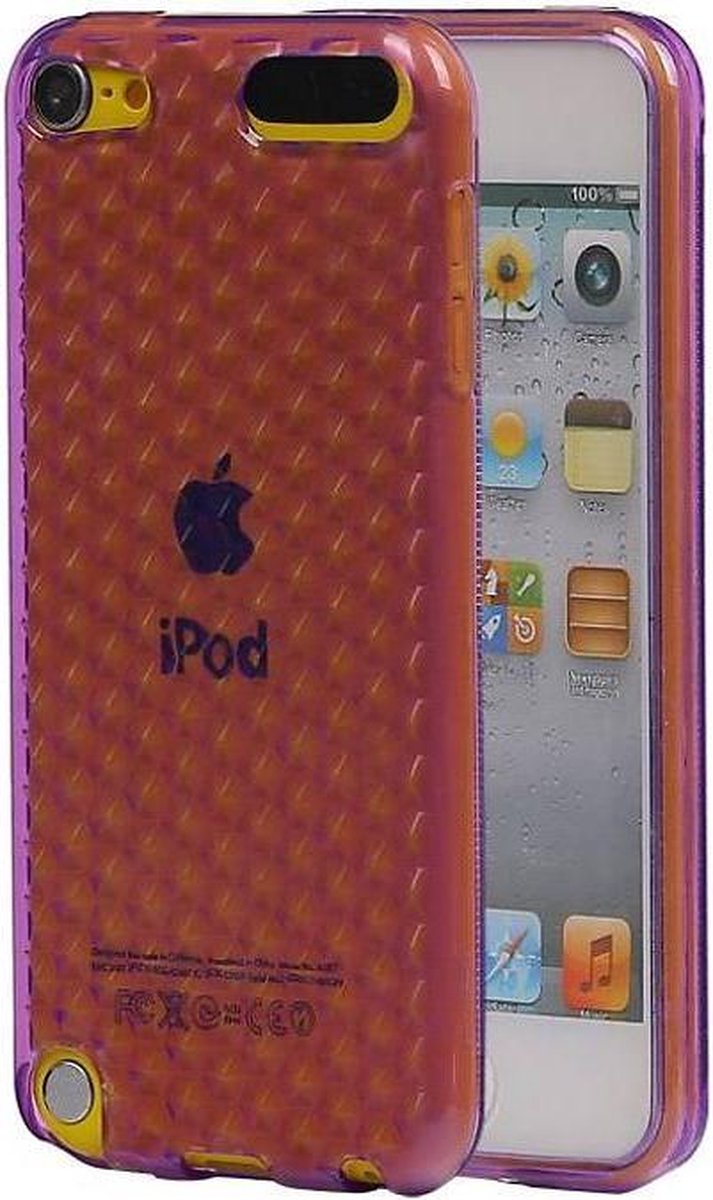 Diamant TPU Hoesjes - Hoesje Geschikt voor iPod Touch 5 Paars