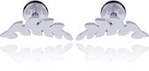 Clous d'oreilles Feuille Mendes Argent