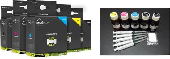 Inktmedia® -Navulinkt - Alternatief voor de Hp set 5x 100ml Navul inkt  refill inkt | bol.com