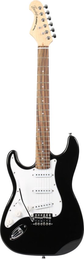 Fazley FST118BKLH linkshandige elektrische gitaar zwart | bol.com