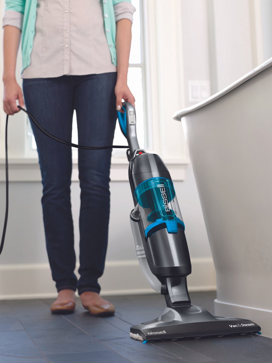 BISSELL Vac & Steam Stoomreiniger en Stofzuiger - 2 in 1 Vacuum Cleaner - Stoomklaar in 30 Seconden - Hygiënische Reiniging - Stoom Dweil - Vlekkenreiniger voor Harde Vloeren - 1977N – foto 6