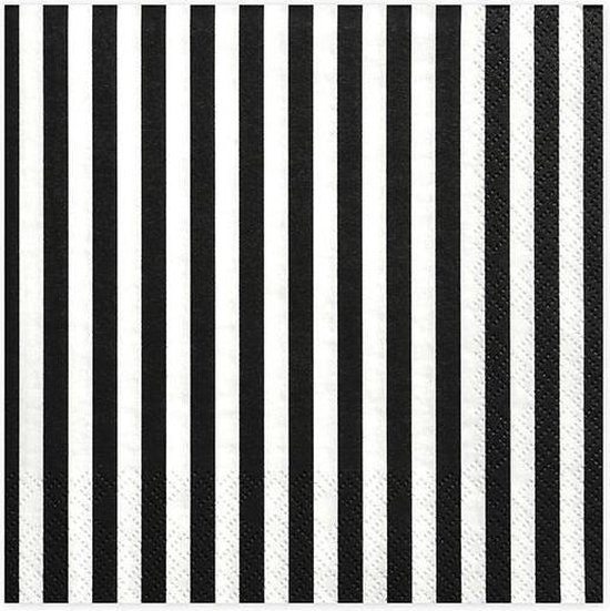 boerderij uitspraak Janice Servetten zwart wit strepen (20 stuks) | bol.com
