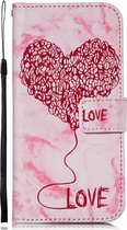 Samsung Galaxy S9 Plus Bookcase hoesje Love hart (roze)