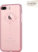Crystal  Iris Soft Cover Hoesje voor Apple iPhone 7 Plus / 8 Plus - Rose goud ( GRATIS Anti Blue Ray Glas Screenprotector )