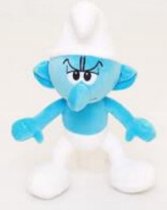 Knuffel potige smurf 30 cm met tattoo