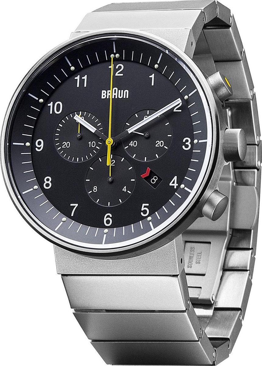 Braun prestige chronograph BN0095BKSLBTG Man Quartz horloge