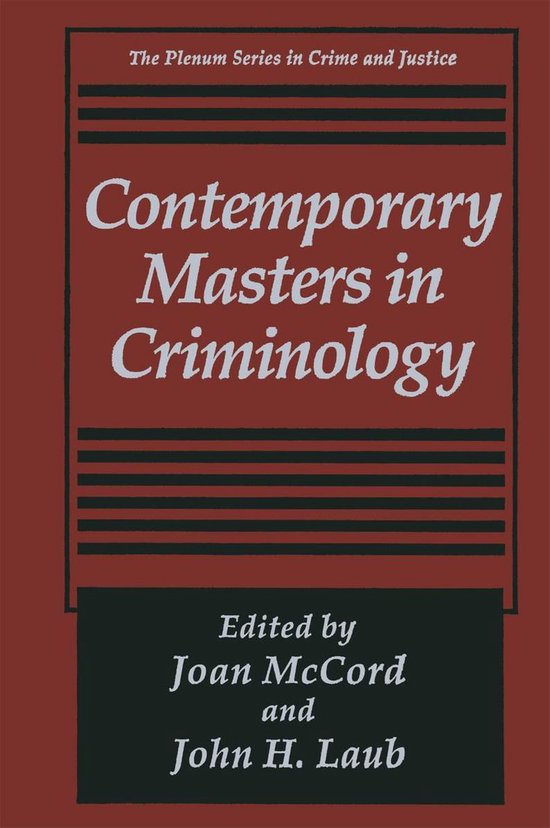 The Plenum Series in Crime and Justice - Contemporary Master ... - cover