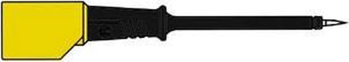 CONTACT-PROTECTED TEST PROBE 4mm WITH SLENDER STAINLESS STEEL TIP / BLACK (PRÜF 2S) (HM5401)