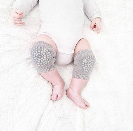 Baby kniebeschermers - Knie Kruipen Beschermers - grijs - 1 Paar
