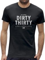 Leeftijd 30 jaar t-shirt - Dirty Thirty / kado tip / heren maat S / origineel verjaardags cadeau