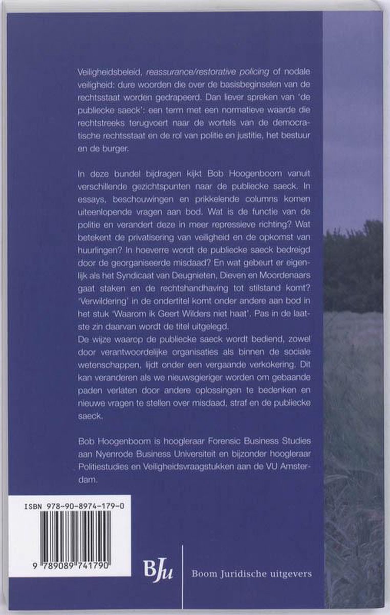 De Publiecke Saeck - back cover