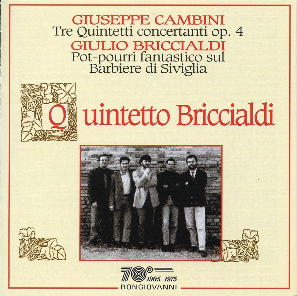 Cambini: Tre Quintetti Concertanti Op.4 & Pot-Pour