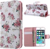 Qissy Elegant Flowers portemonnee case hoesje voor iPhone 7