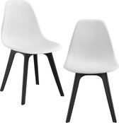 Chaise design Lendava ensemble 2 pièces - blanc et noir