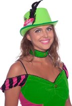 Steampunk Top Hat Neon Green
