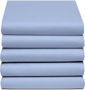 D'Orveige Hoeslaken Double Jersey - Litsjumeaux XL - 190x210 / 220 + 35 cm - Blauw