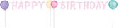 Amscan 'Happy Birthday' verjaardag slinger - pastel 1,50 meter