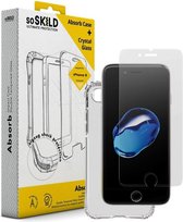SoSkild iPhone 8 / 7 Absorb Impact Case Transparent and Tempered Glass Transparent