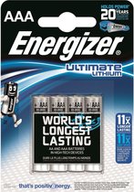 Energizer Ulitmate Lithium AAA - FR3 - FR03 Batterijen - 4 stuks