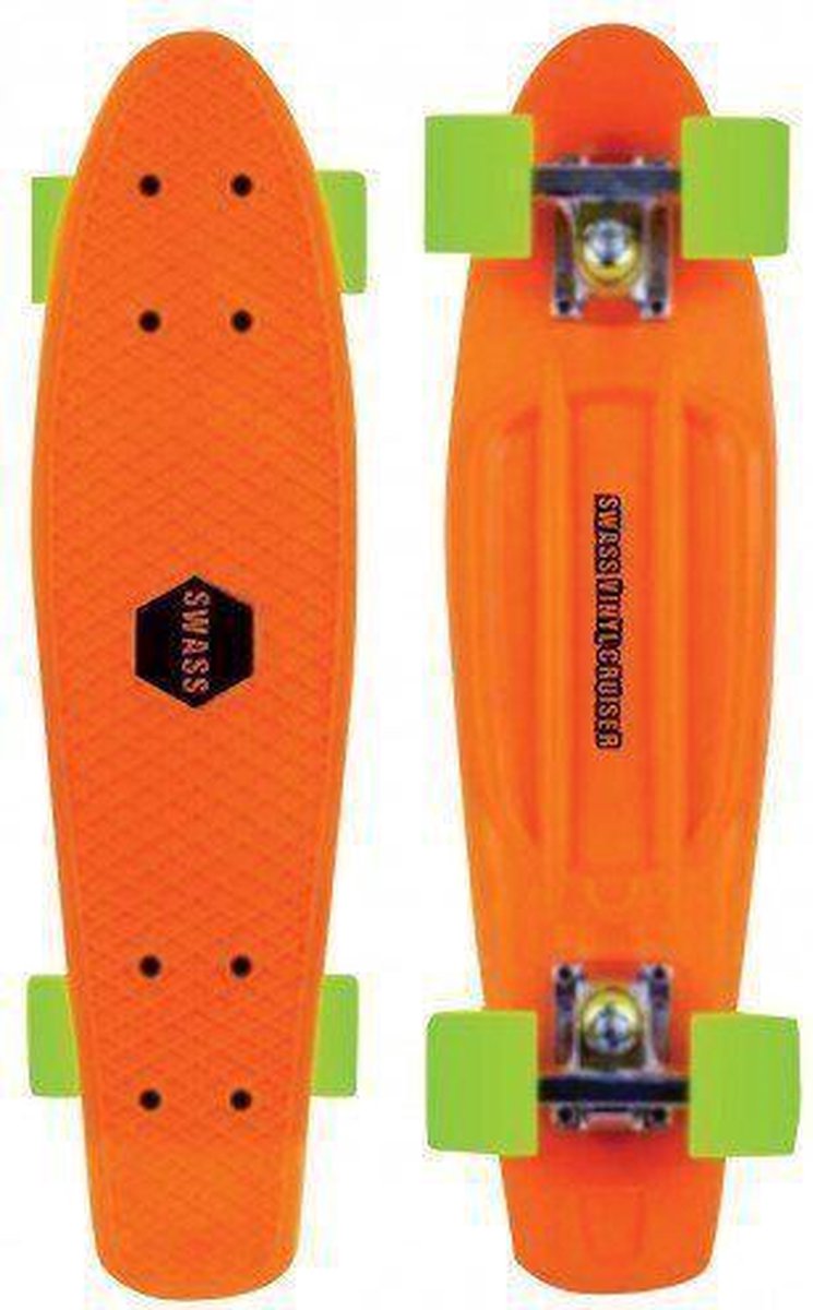 SWASS Vinyl Skateboard - Oranje/Groen