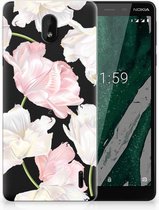 Nokia 1 Plus TPU Hoesje Design Lovely Flowers