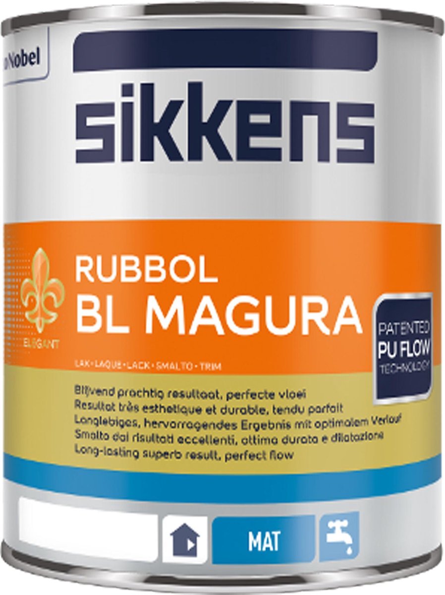Sikkens Rubbol Bl Magura - Lakverf - Dekkend - Binnen - Water basis - Mat