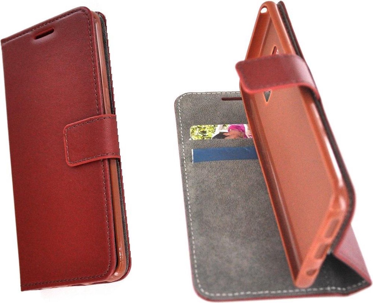 Geschikt voor Samsung Galaxy S8 Donkerbruin effen bookstyle wallet case hoesje