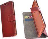 Samsung Galaxy S8 Donkerbruin effen bookstyle wallet case hoesje