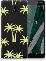 Nokia 1 Plus Uniek TPU Hoesje Palmtrees