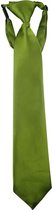 Jessidress® Luxe Kinder Stropdas Jongens Stropdassen 36-38cm - Lichte Groen