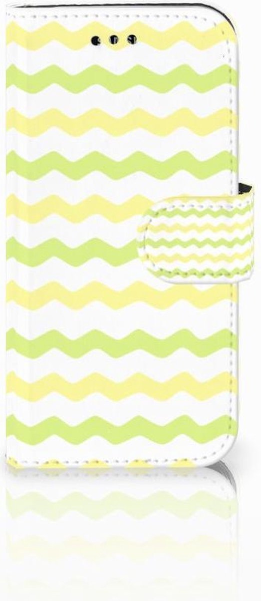 Book Case voor Samsung Galaxy A3 2017 Telefoon Hoesje Waves Yellow