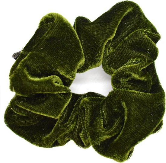 Scrunchie Velvet Elastiek - Groen