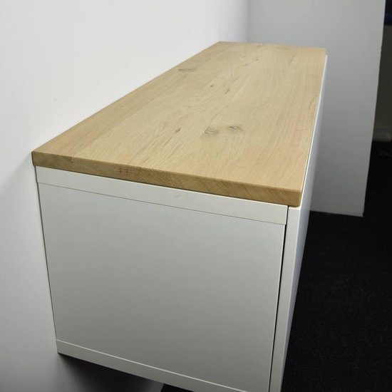 Eiken BESTA IKEA houten tvmeubel blad