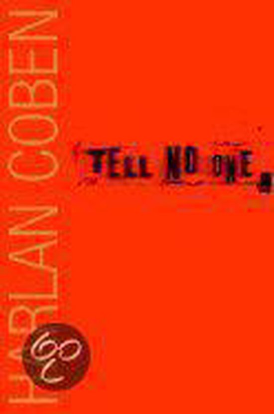 Boek kaft met de tekst "TELL NO ONE" en "HARLAN COBEN" op een oranje achtergrond.