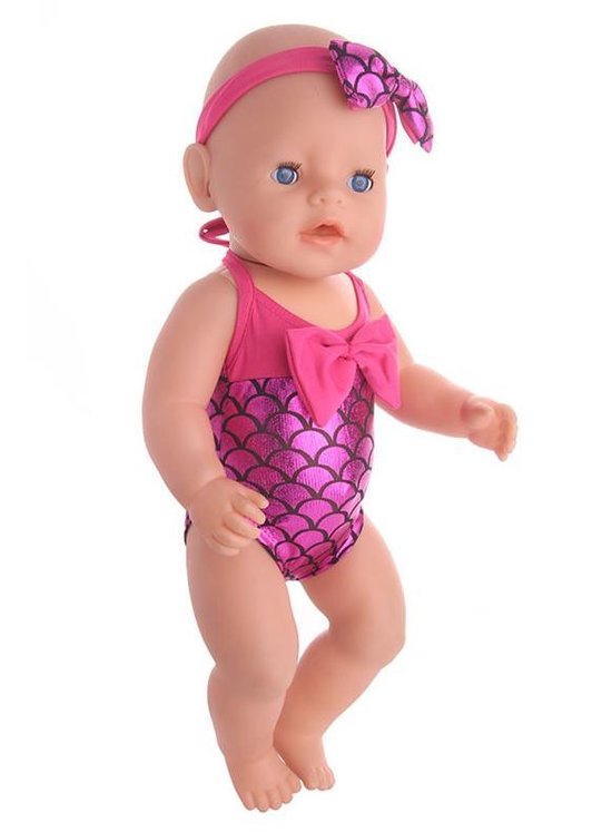 Maillot De Bain Dinosaure Pour Poupée 28-35cm Heless - Short Élastique Motif Coloré - Jouet Accessoire
