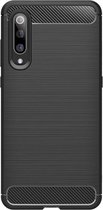 Shop4 - Xiaomi Mi 9 SE Hoesje - Zachte Back Case Brushed Carbon Zwart