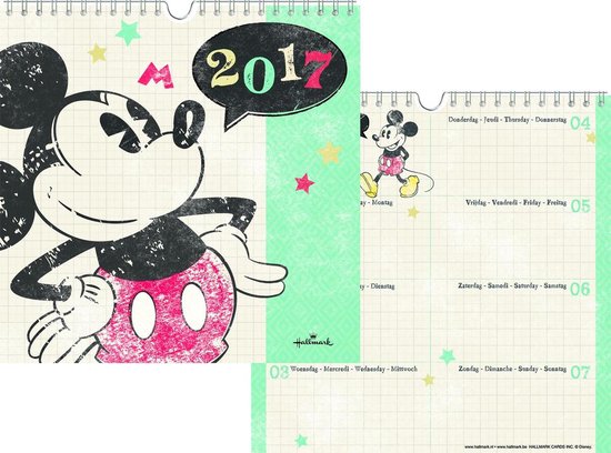 Concentratie aangenaam olifant Weekkalender 2017 - Mickey Mouse Vierkant | bol.com