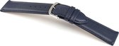 Horlogeband Chur Donkerblauw - Leer - 24mm