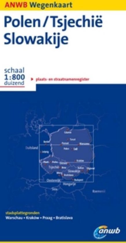 Cover van het boek 'ANWB Wegenkaart / Polen, Tsjechië, Slowakije' van  ANWB