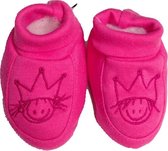 Rube & Rutje Baby Schoentjes Meisjes Pantoffel - Fuchsia - Maat 0-6 maanden