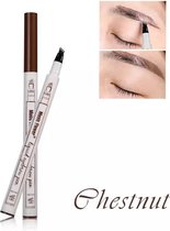 Dermarolling Waterproof Liquid Eyebrow Pen 01 Chestnut
