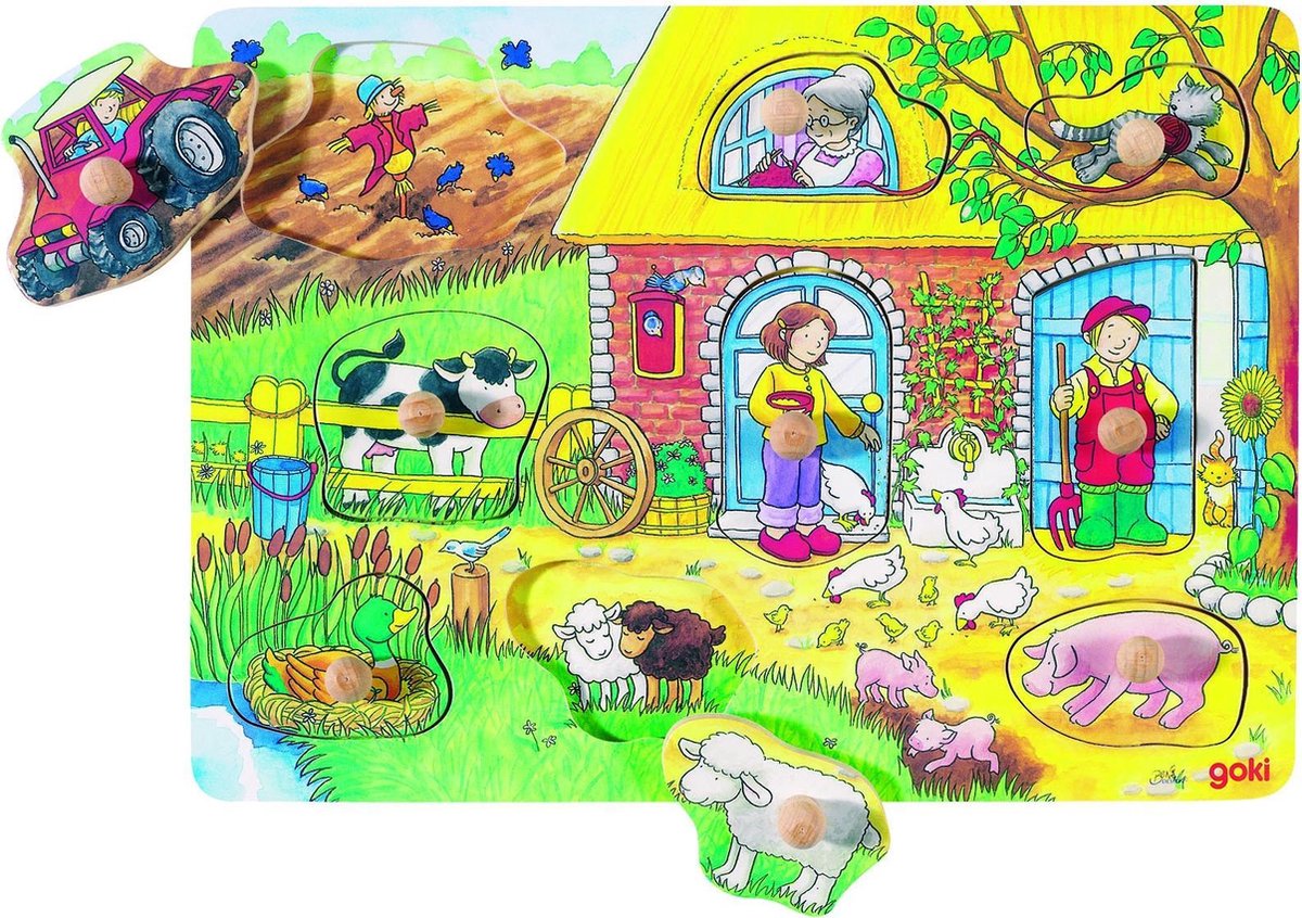Goki Boerderij steekpuzzel 9-delig