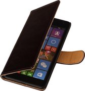Mocca pu leder booktype voor de Microsoft Lumia 535