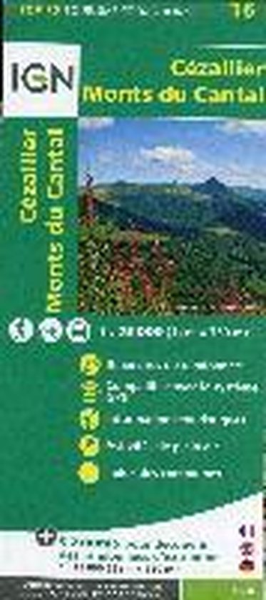 IGN 75 000 Touristische Wanderkarte 16 Cézallier - Monts du ... - cover
