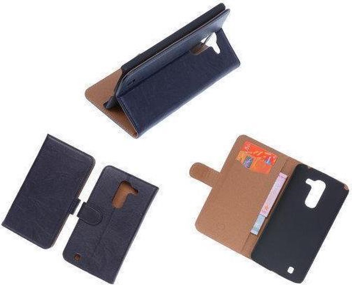 BestCases Navy Blue Luxe Echt Lederen Booktype Hoesje LG G Pro 2