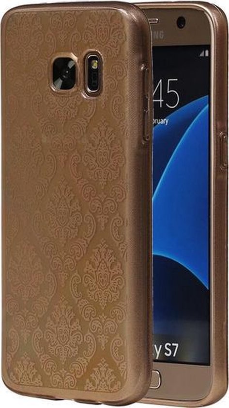 Goud glamour design tpu backcover case hoesje voor de Samsung Galaxy S7