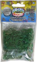 Rainbow Loom Alpha bandjes Donker Groen (500 Donker Groen + 70 transparant) & 24 C-Clips)