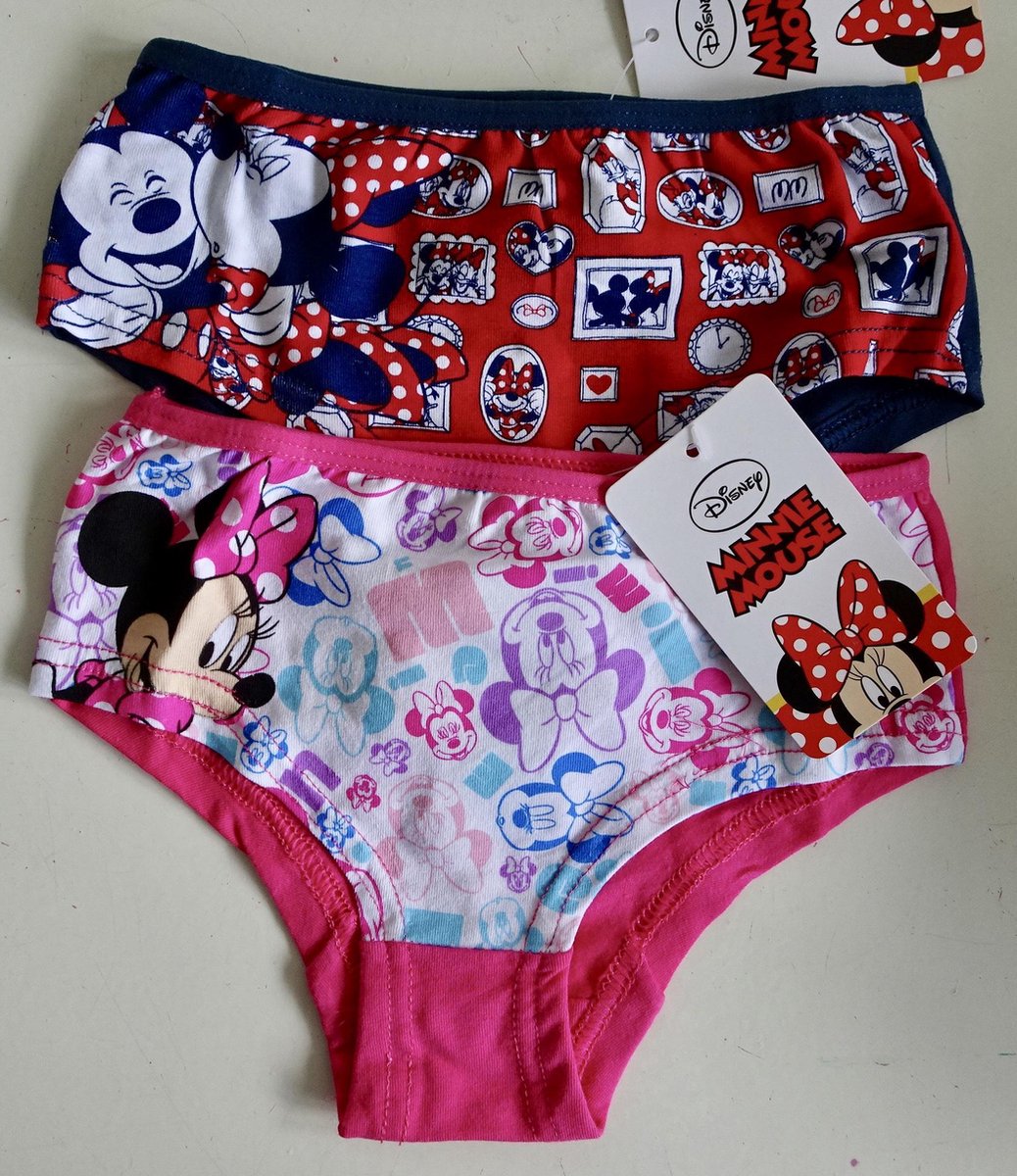 Set van 2 Minnie Mouse hipsters maat 116/128