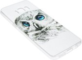 Uil met blauwe ogen siliconen hoesje Geschikt voor Samsung Galaxy S8