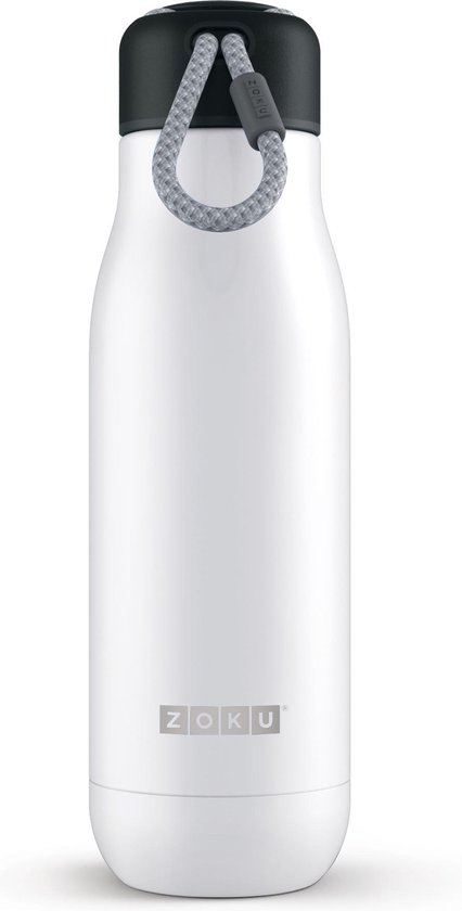 Zoku Hydration Drinkbeker - RVS - 500 ml - Wit